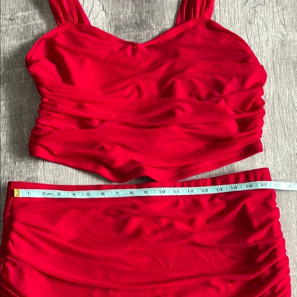 SHEIN Curve Red Two-Piece Set - Picture 6 of 10